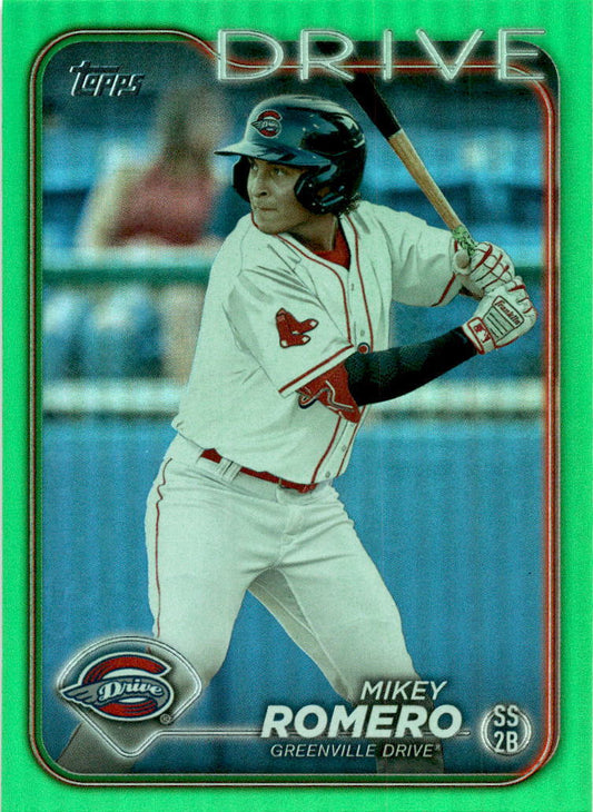2024 Topps Pro Debut Green Foil #PD-44 Mikey Romero #/99 Greenville Drive