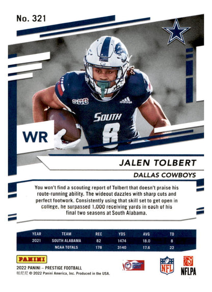 2022 Panini Prestige Sunburst #321 Jalen Tolbert