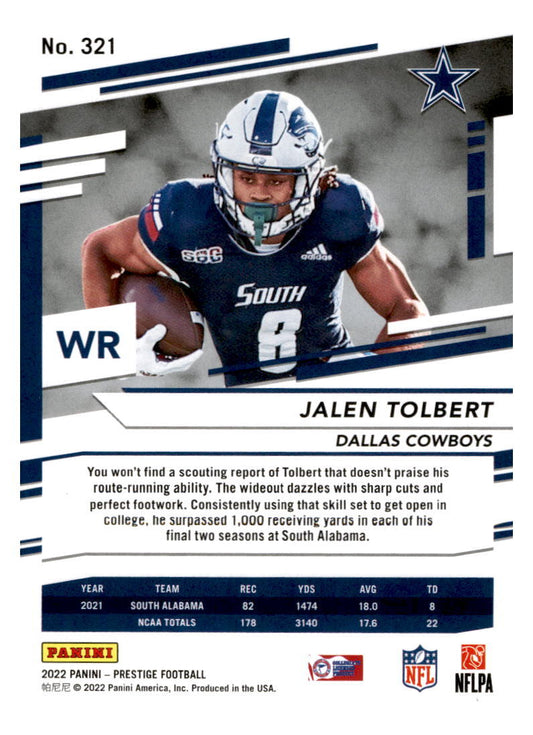 2022 Panini Prestige Sunburst #321 Jalen Tolbert