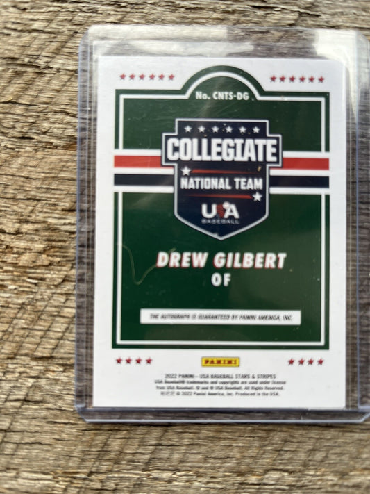 2022 Drew Gilbert  Stars Stripes USA  Auto Mets Rookie RC /103