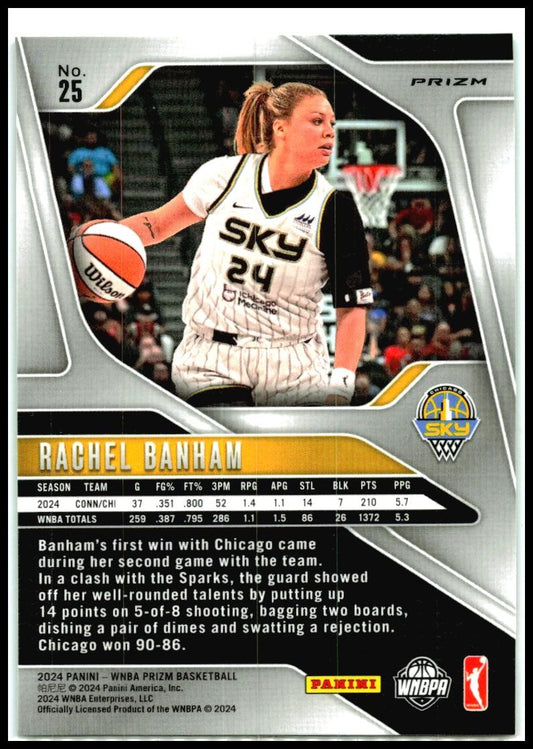 2024 Panini Prizm WNBA Green Prizms #25 Rachel Banham Chicago Sky