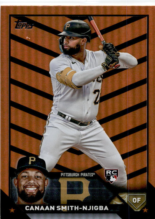 2023 Topps Update Orange and Black Foil #US187 Canaan Smith-Njigba Pirates