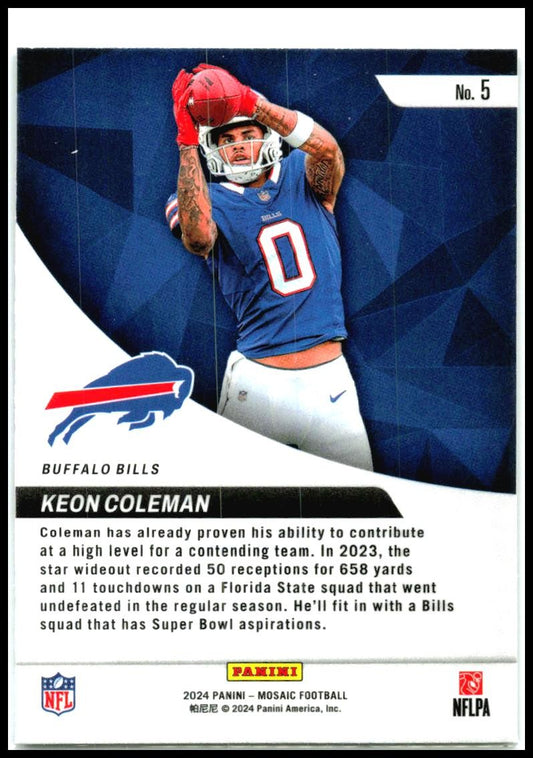 2024 Mosaic Elvate #5 Keon Coleman bills