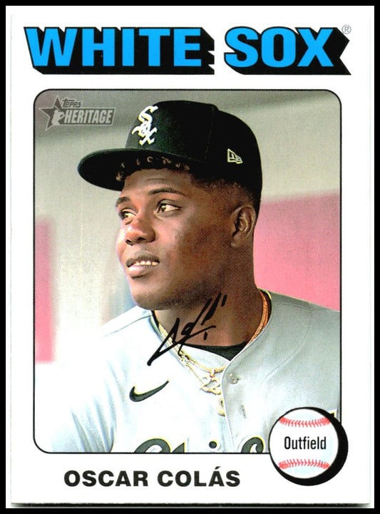 2024 Topps Heritage White Border #218 Oscar Colás Chicago White Sox