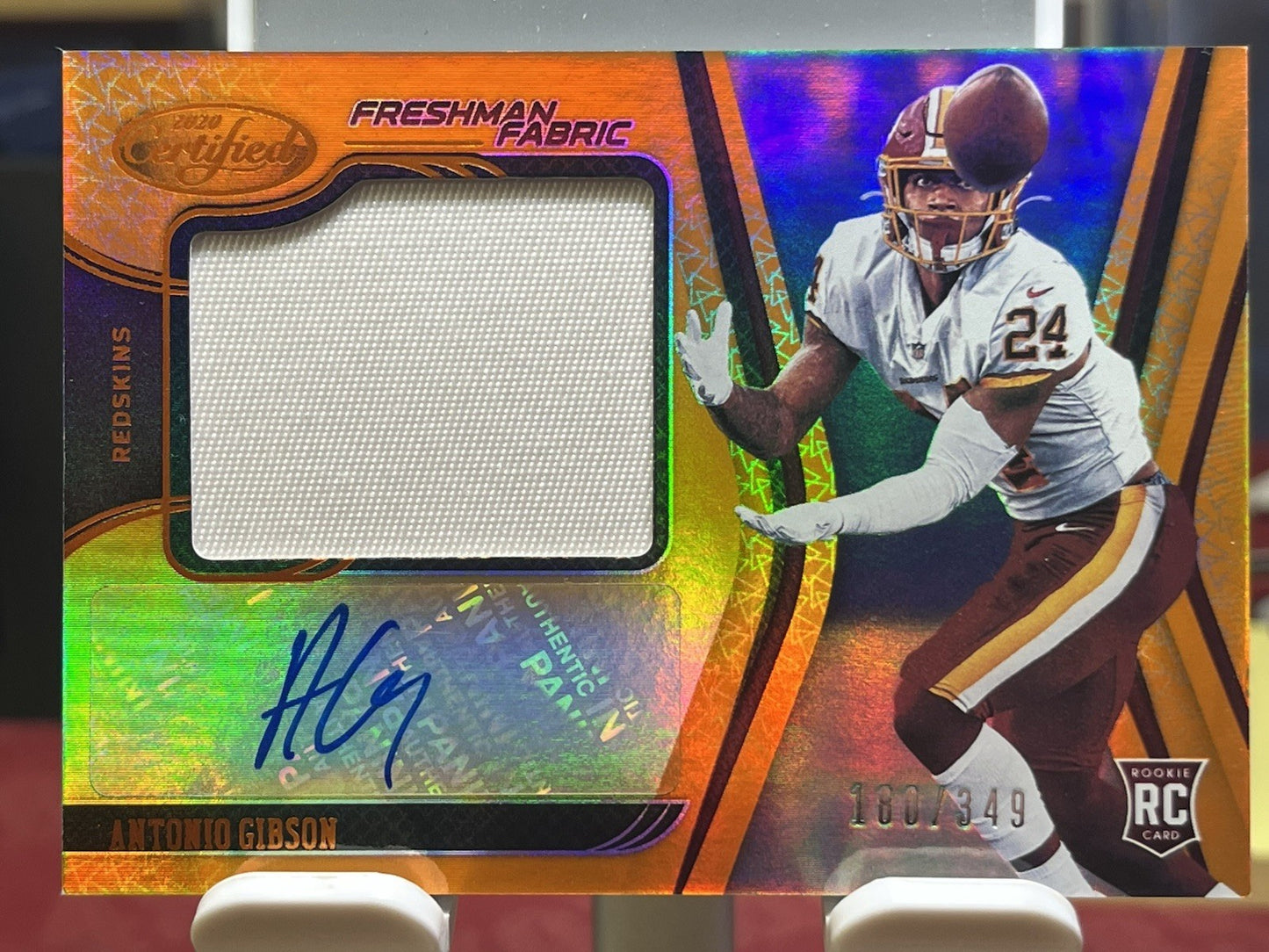 2020 Certified Freshman Fabric ORANGE ANTONIO GIBSON RPA #/349