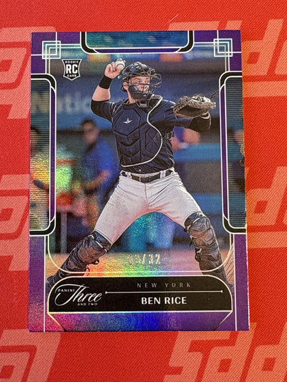 2024 Three and Two Purple /32 #48 Ben Rice Yankees