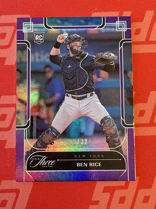2024 Three and Two Purple /32 #48 Ben Rice Yankees