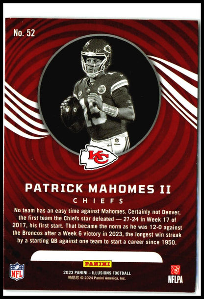 2023 Panini Illusions Retail #52 Patrick Mahomes II Kansas City Chiefs