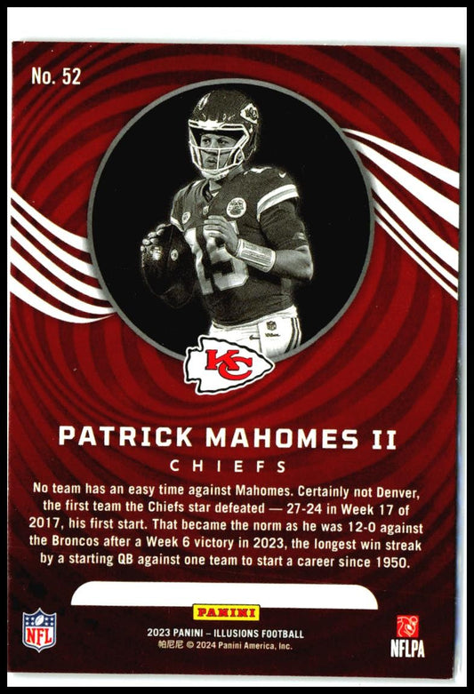 2023 Panini Illusions Retail #52 Patrick Mahomes II Kansas City Chiefs