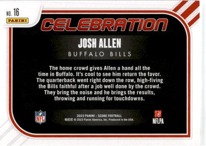 2023 Score celebration #16 Josh Allen Buffalo Bills