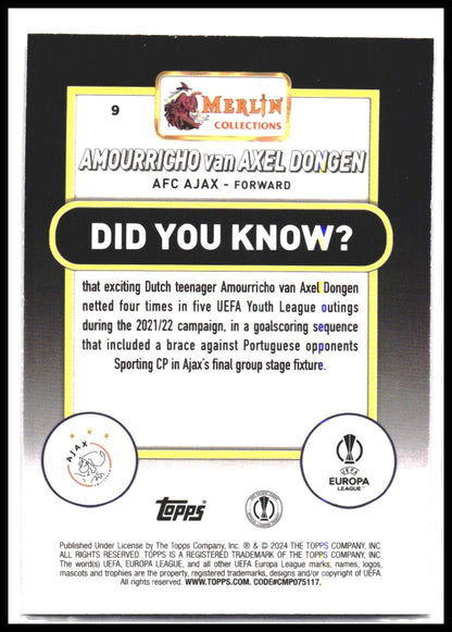 2023-24 Merlin UEFA Club Competitions #9 Amourricho van Axel Dongen