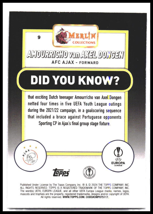2023-24 Merlin UEFA Club Competitions #9 Amourricho van Axel Dongen