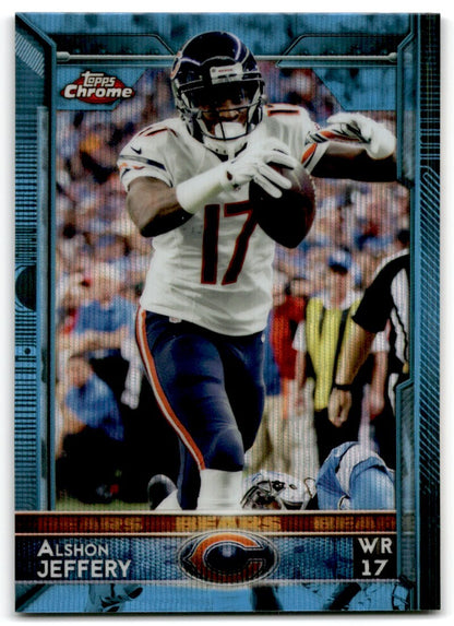 2015 Topps Chrome Blue Wave Refractor Alshon Jeffery Chicago Bears #41