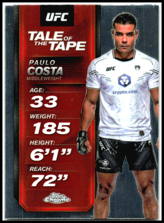 2025 Topps Chrome UFC Tale of the Tape #TTT-3 Paulo Caosta