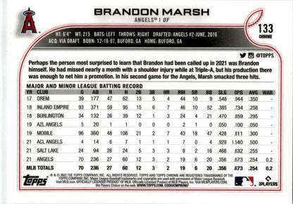 2022 Topps Chrome X-Fractor #133 Brandon Marsh Los Angeles Angels