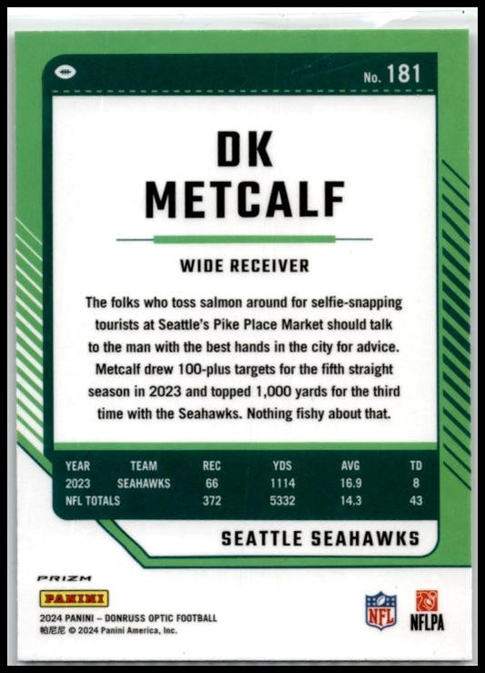 2024 Panini Donruss Optic Holo #181 DK Metcalf Seahawks