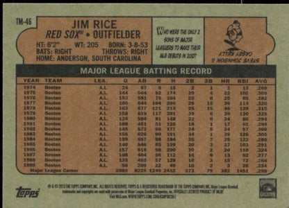 Jim Rice 2013 Topps 1972 Topps Minis #TM-46