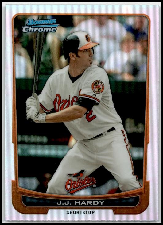 2012 Bowman Refractor #17 J.J. Hardy Baltimore Orioles