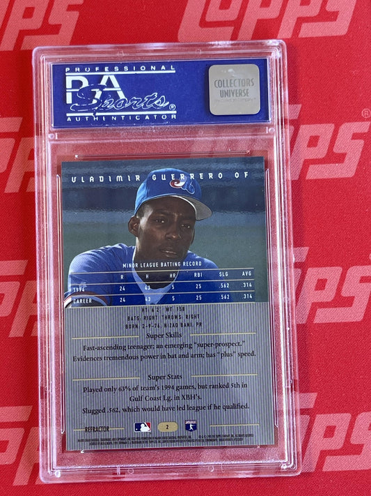 1995 Bowman'S Best Blue Refractor #2 Vladimir Guerrero PSA 9