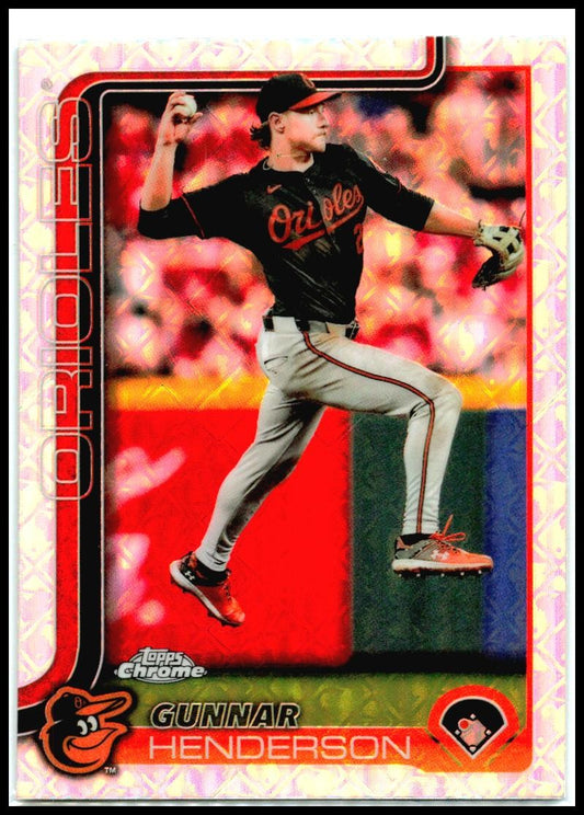 2025 Topps Chrome Logofractor #213 Gunnar Henderson Baltimore Orioles