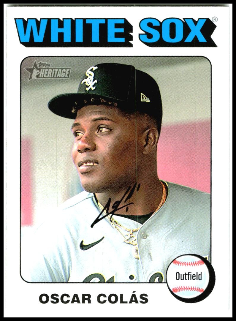 2024 Topps Heritage White Border #218 Oscar Colás Chicago White Sox