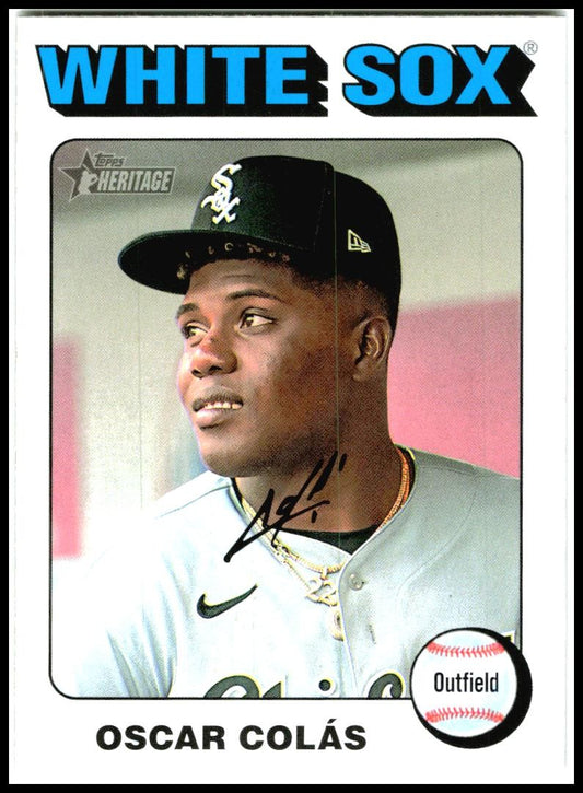 2024 Topps Heritage White Border #218 Oscar Colás Chicago White Sox