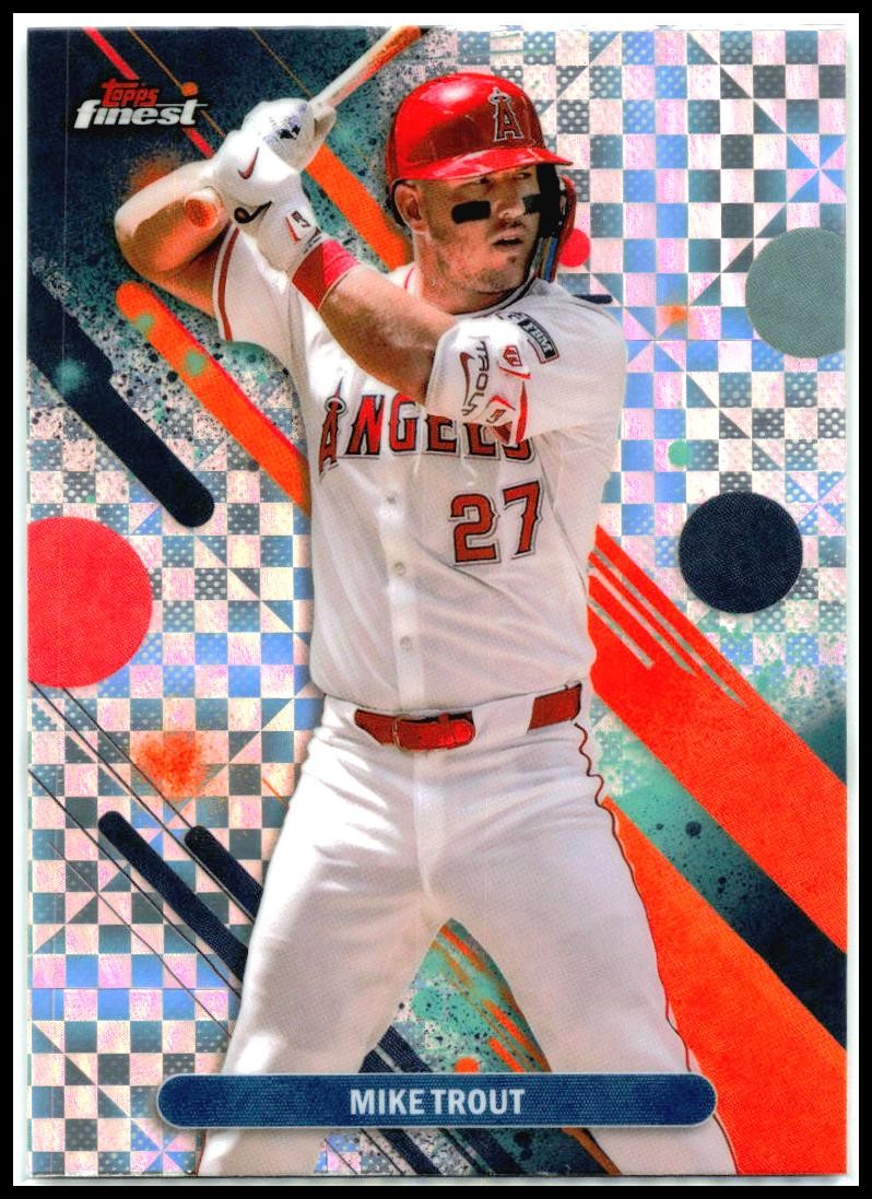 2025 Finest Checkerboard #41 Mike Trout Los Angeles Angels