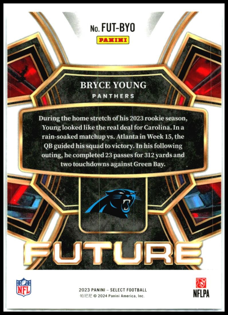 2023 Panini Select Future #FUT-BYO Bryce Young Carolina Panthers
