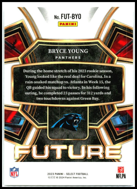 2023 Panini Select Future #FUT-BYO Bryce Young Carolina Panthers