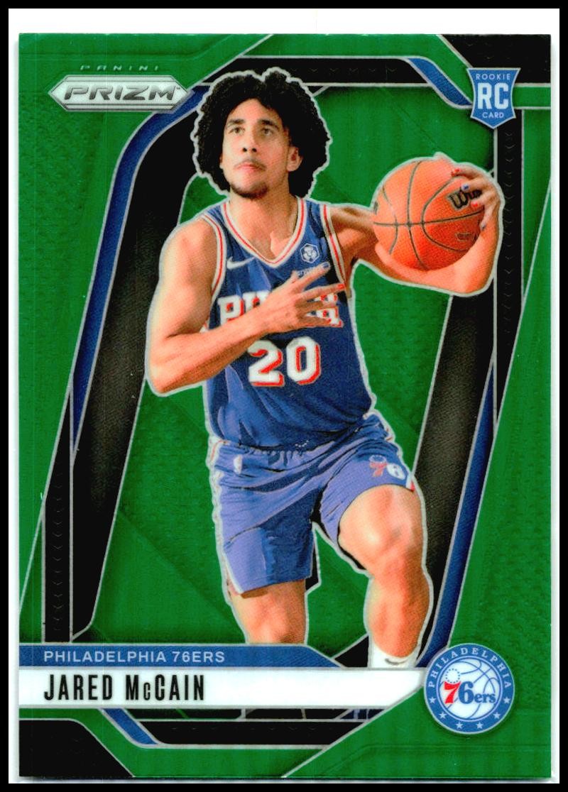 2024-25 Panini Prizm Green #222 Jared McCain Philadelphia 76ers