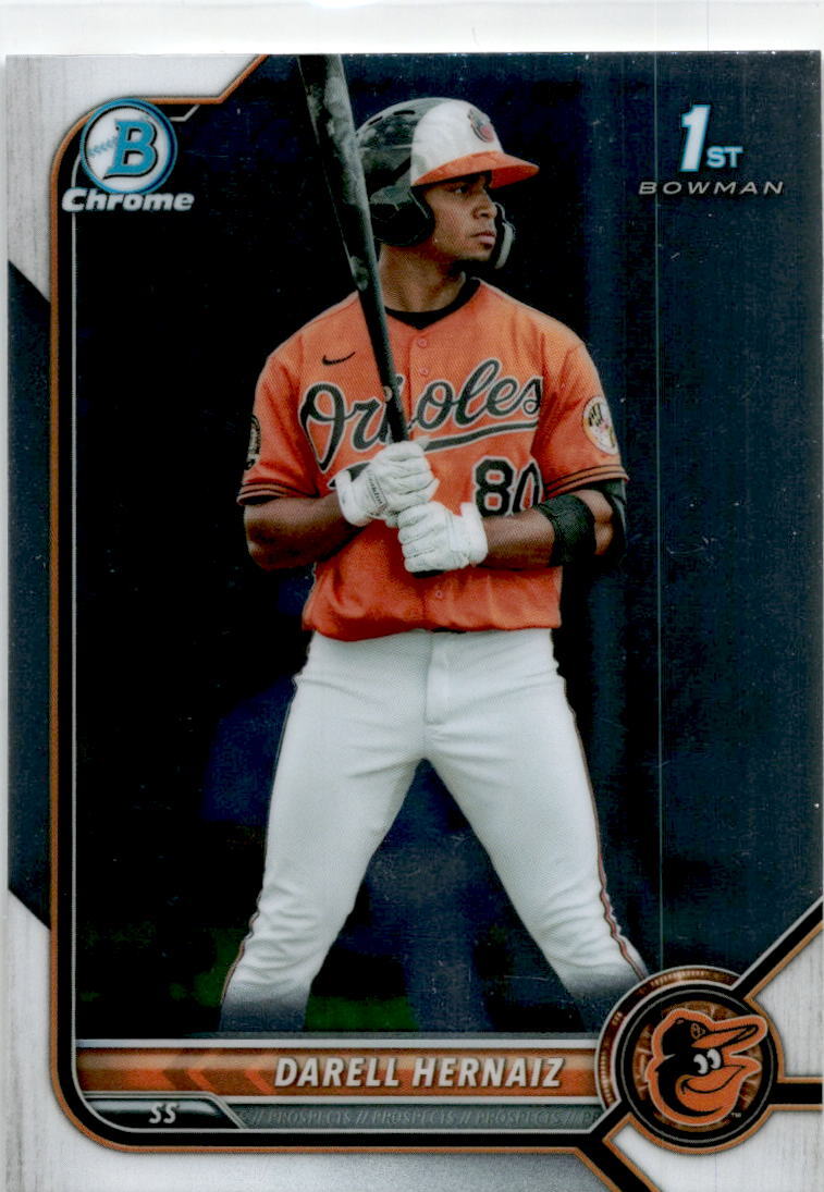 2022 Bowman Chrome #BCP-27 Darell Hernaiz Baltimore Orioles