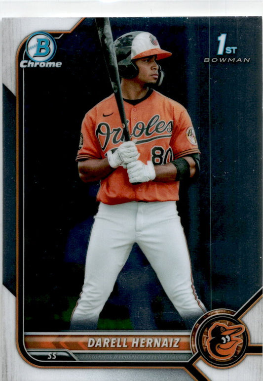 2022 Bowman Chrome #BCP-27 Darell Hernaiz Baltimore Orioles