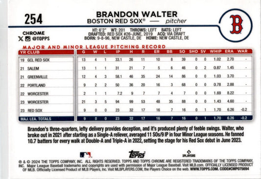 2024 Topps Pink #193 Brandon Walter Boston Red Sox