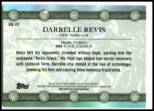 2024 Topps Resurgence Glimmer and Gleam #GG-22 Darrelle Revis New York Jets