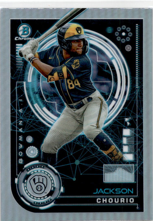 2024 Bowman Chrome A.I. #BAI-16 Jackson Chourio Milwaukee Brewers