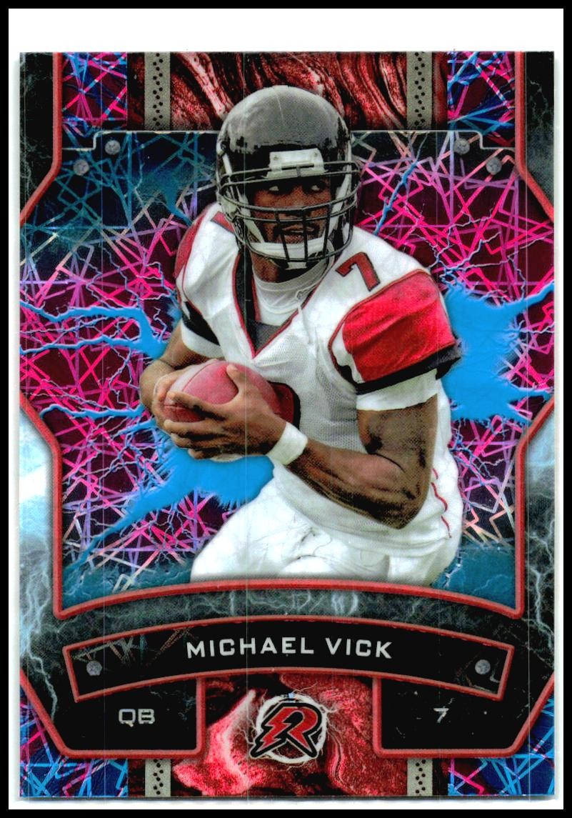 2024 topps resurgence Sky Blue & Pink Shock Refractor #3 michael vick Atlanta