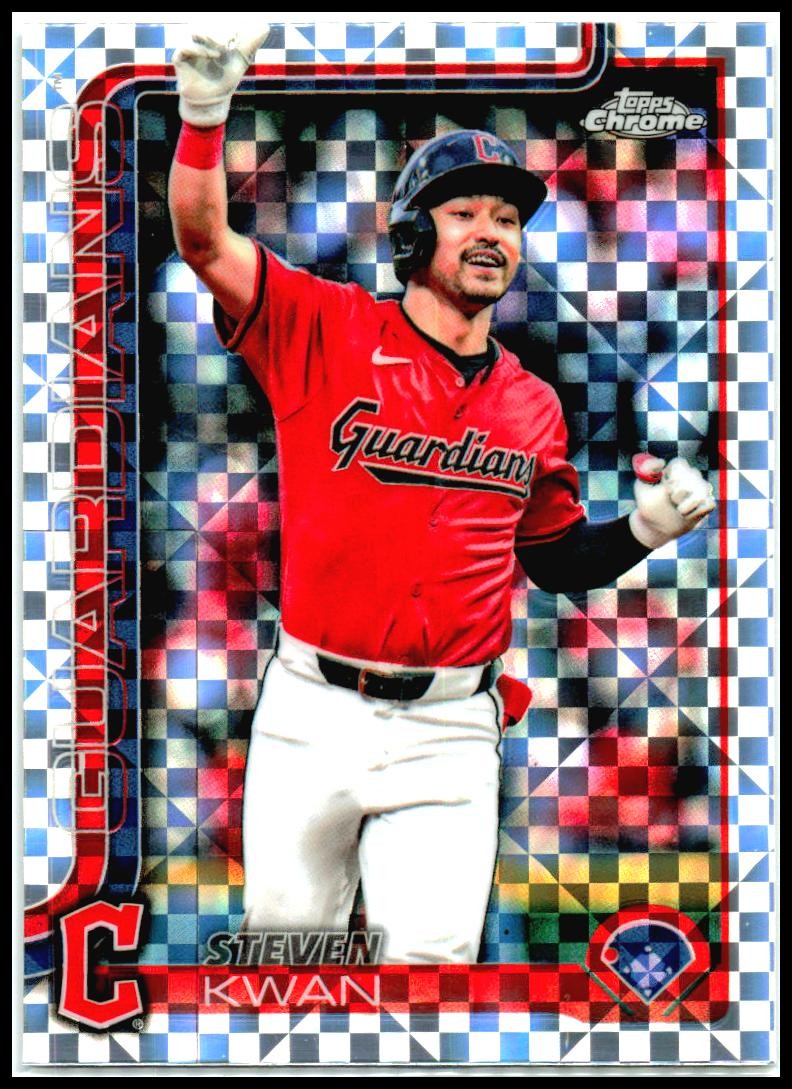 2025 Topps Chrome X-Fractors #202 Steven Kwan Cleveland Guardians