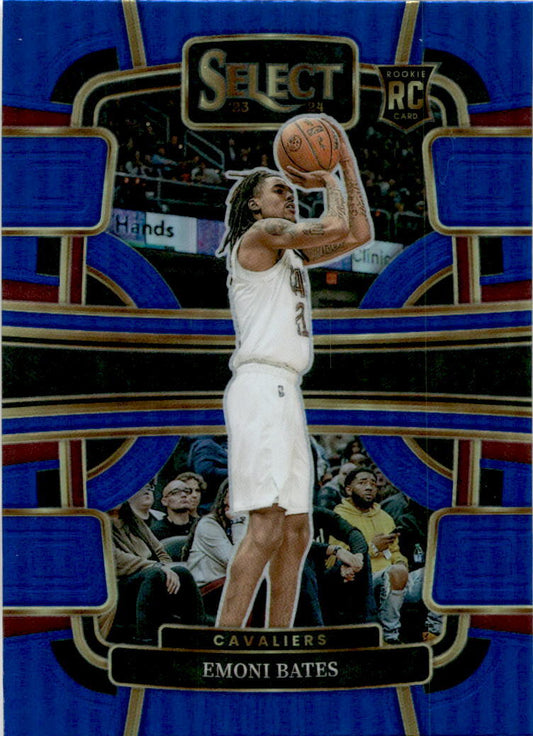 2023-24 Panini Select Blue #67 Emoni Bates Cleveland Cavaliers