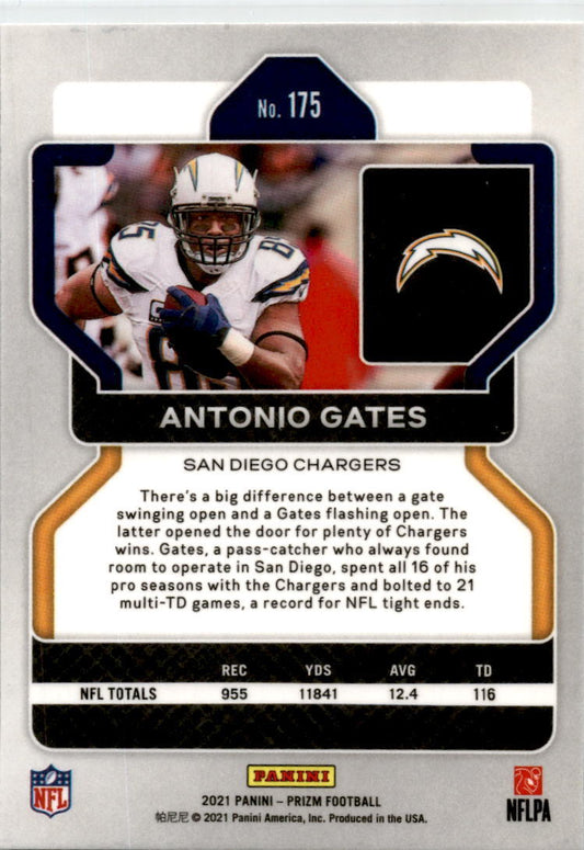 2021 Panini Prizm #175 Antonio Gates San Diego Chargers