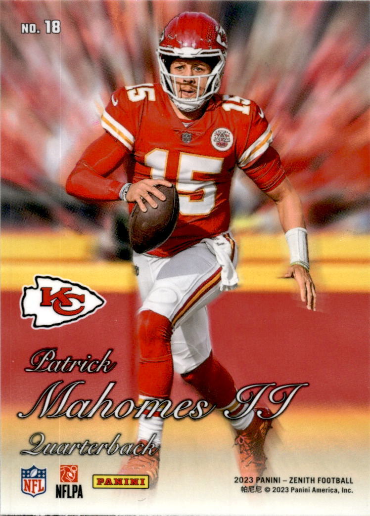 2023 Panini Zenith #18 Patrick Mahomes II 1994 Pacific Blue