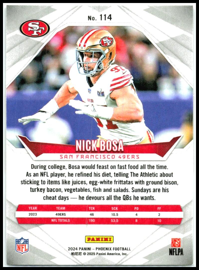 2024 Panini Phoenix Hyper #114 Nick Bosa San Francisco 49ers
