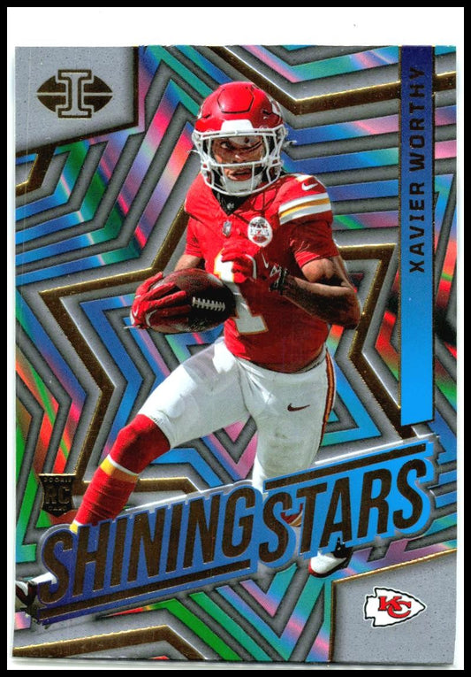 2024 Panini Illusions Shining Stars #6 Xavier Worthy Kansas City Chiefs