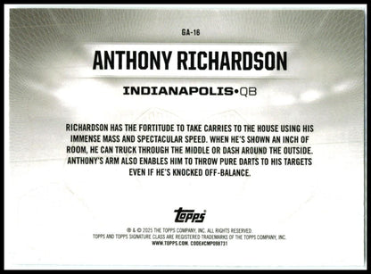 2024 Topps Signature Class Gridiron Ambassadors #GA-16 Anthony Richardson Colts