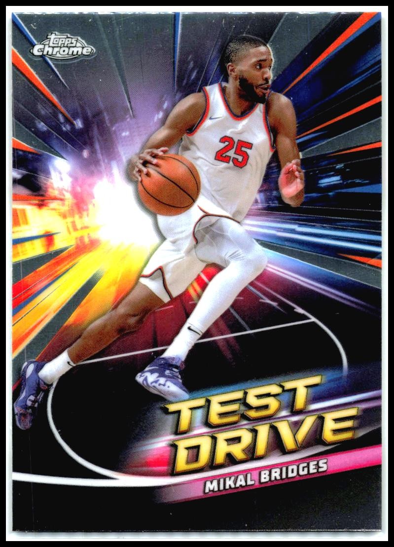 2024-25 Topps Chrome Test Drive #TD-3 Mikal Bridges New York Knicks