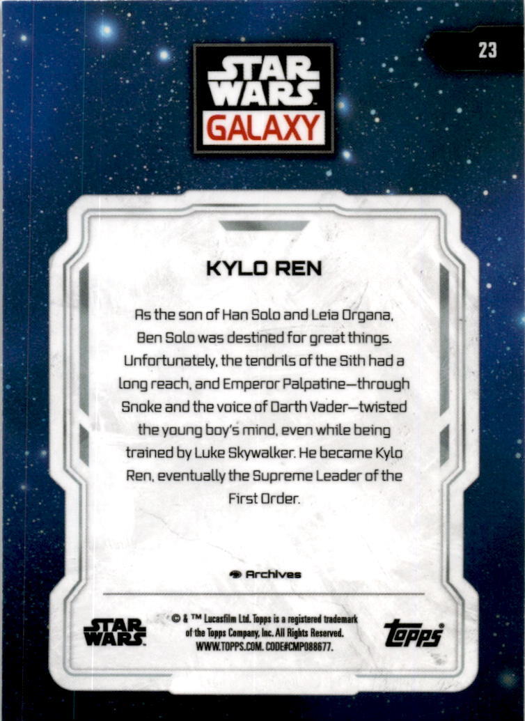 2024 Topps Star Wars Glaxay 23 Kylo Ren