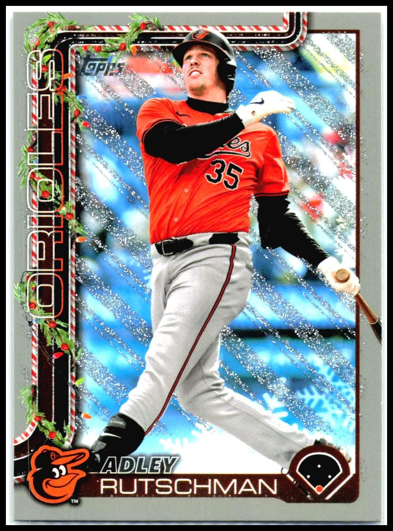 2025 Topps Holiday Silver Glitter Holiday #H191 Adley Rutschman Orioles