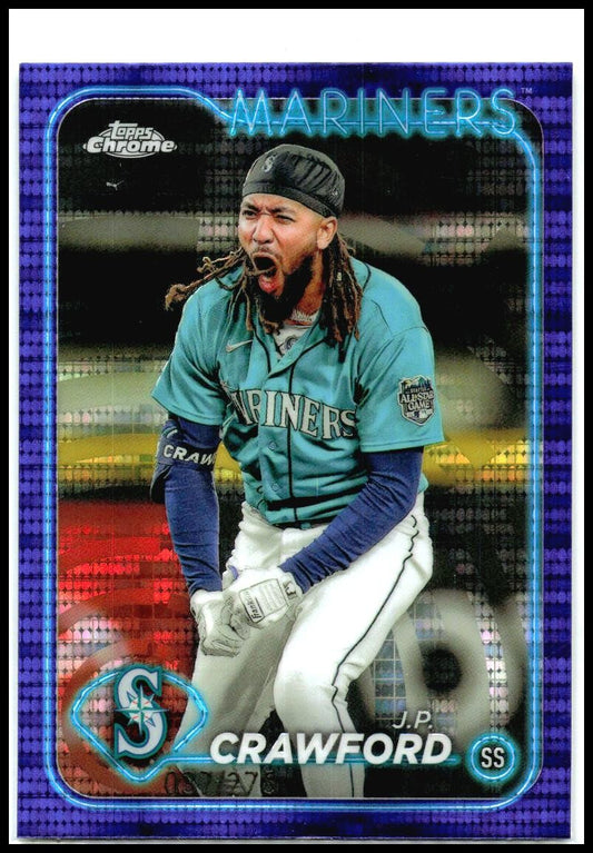2024 Topps Chrome Purple Sonar Refractors #14 J.P. Crawford Mariners