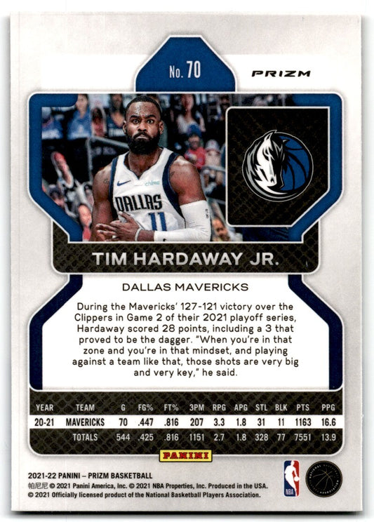 2021-22 Red White & Blue Prizm Tim Hardaway Jr. Dallas Mavericks #70