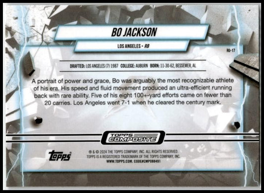2023 Topps Composite Resurgence Grounded #RG-17 Bo Jackson Los Angeles Raiders