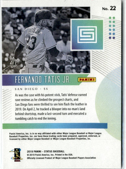 2019 Panini Chronicles Status #22 Fernando Tatis Jr. San Diego Padres